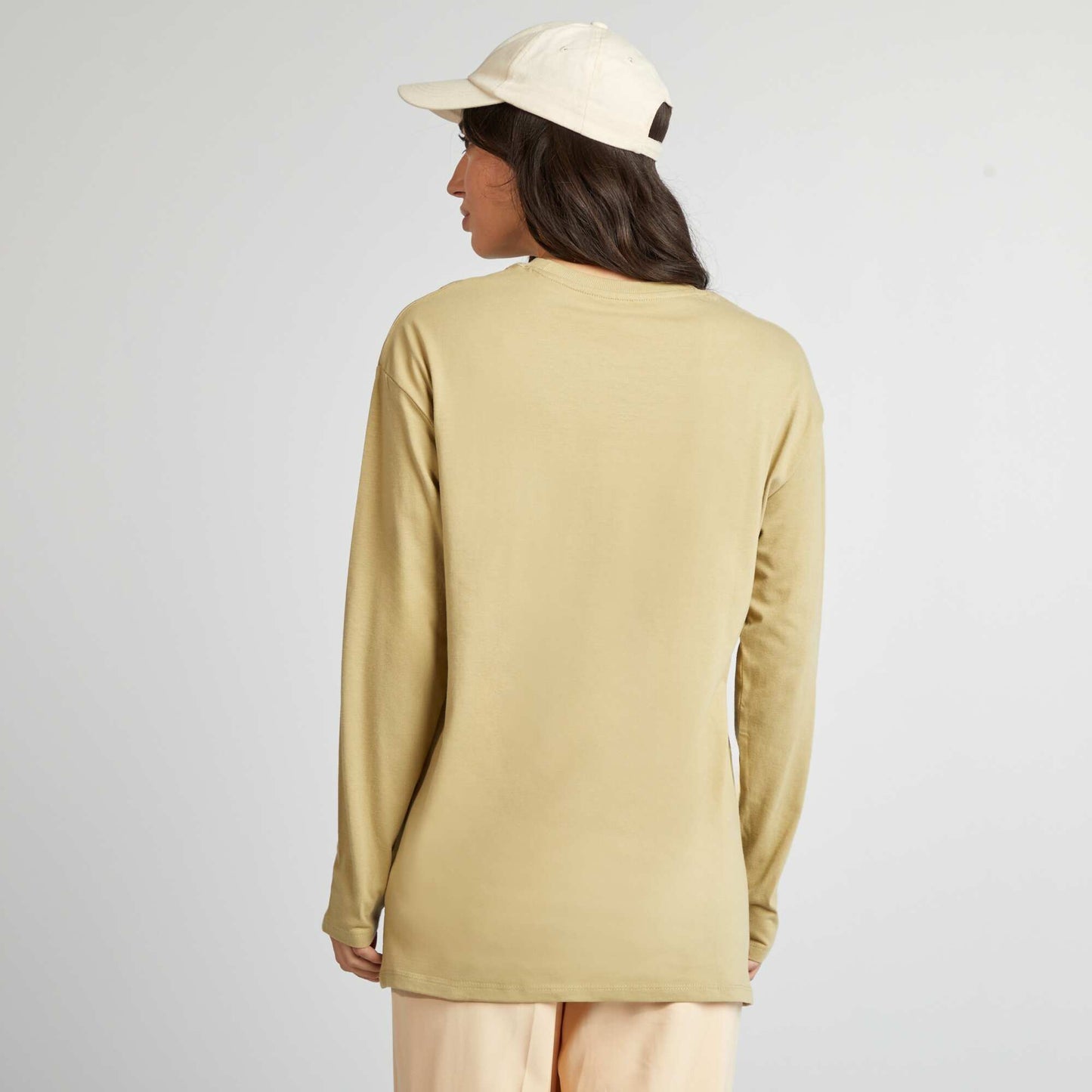 Long-sleeved loose-fit T-shirt GREEN