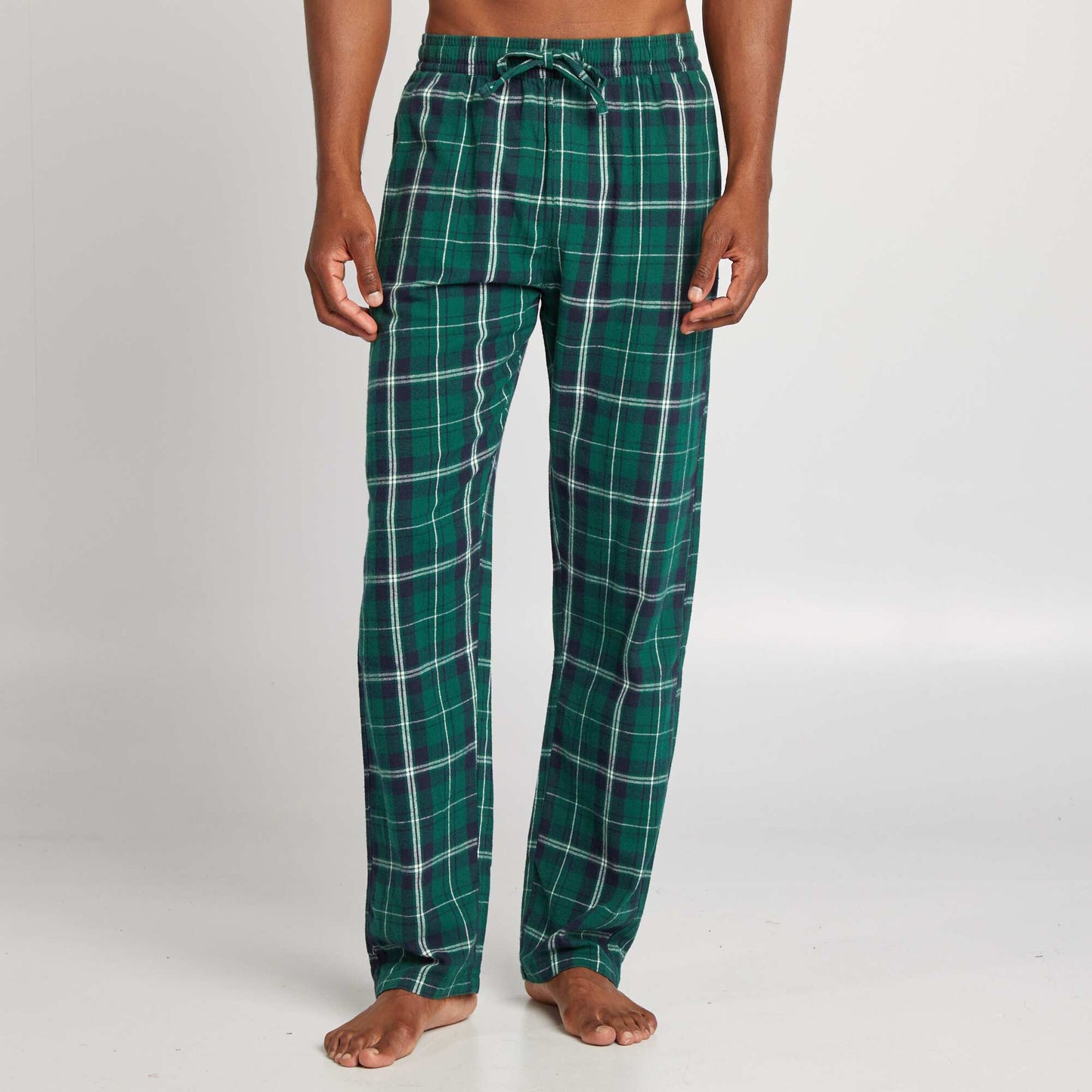 Flannel pyjama bottoms GREEN