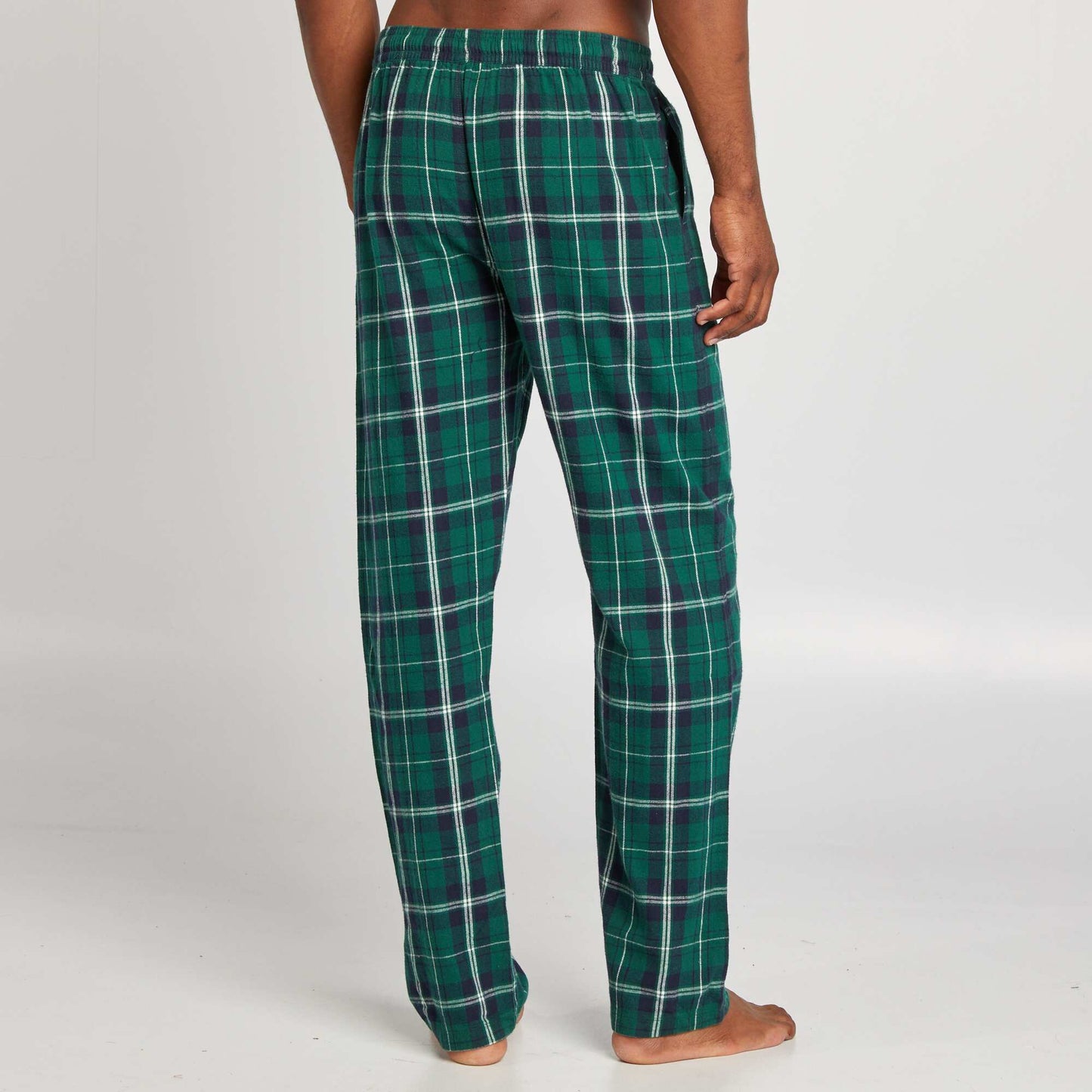 Flannel pyjama bottoms GREEN