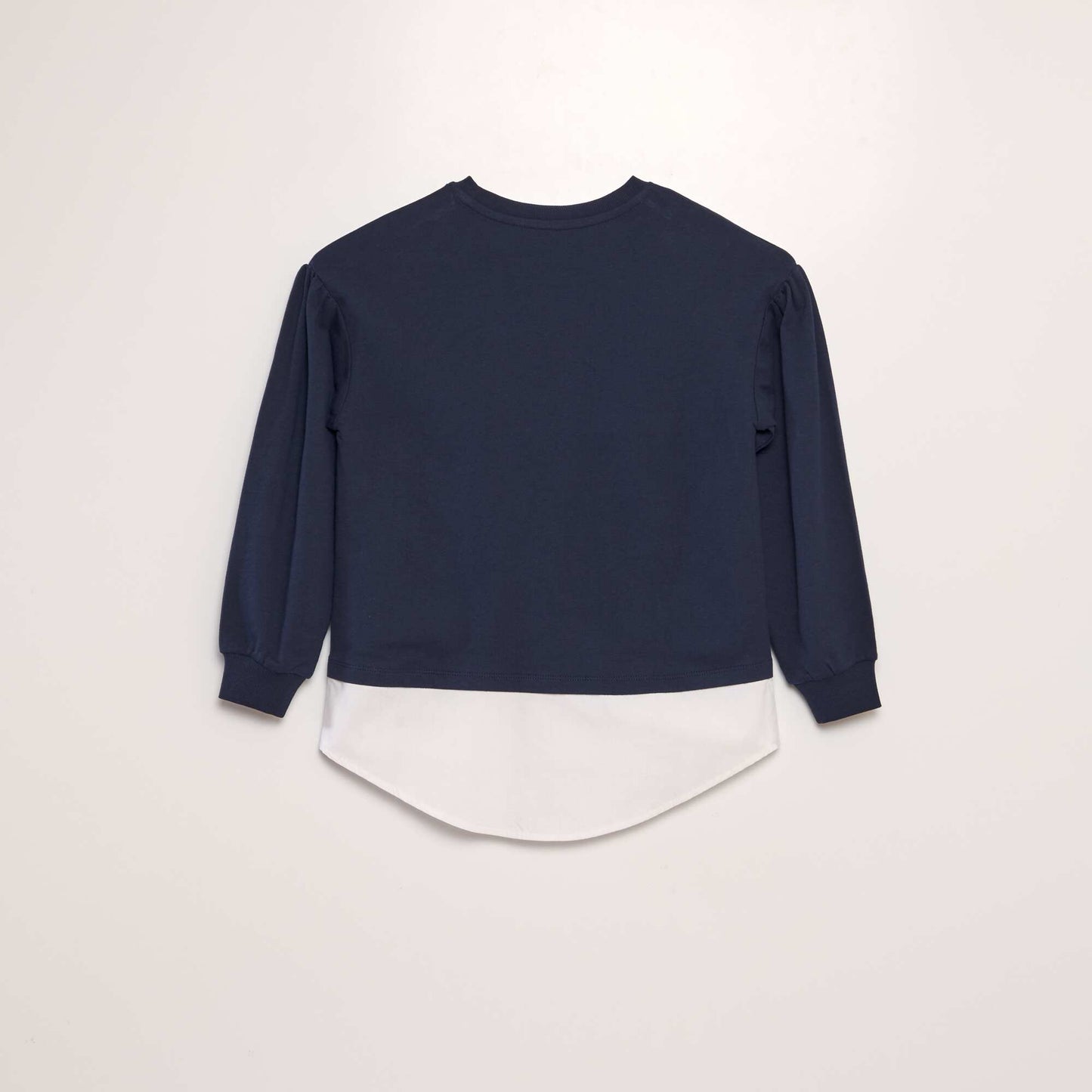 Lightweight sweatshirt with shirt effect BLUE