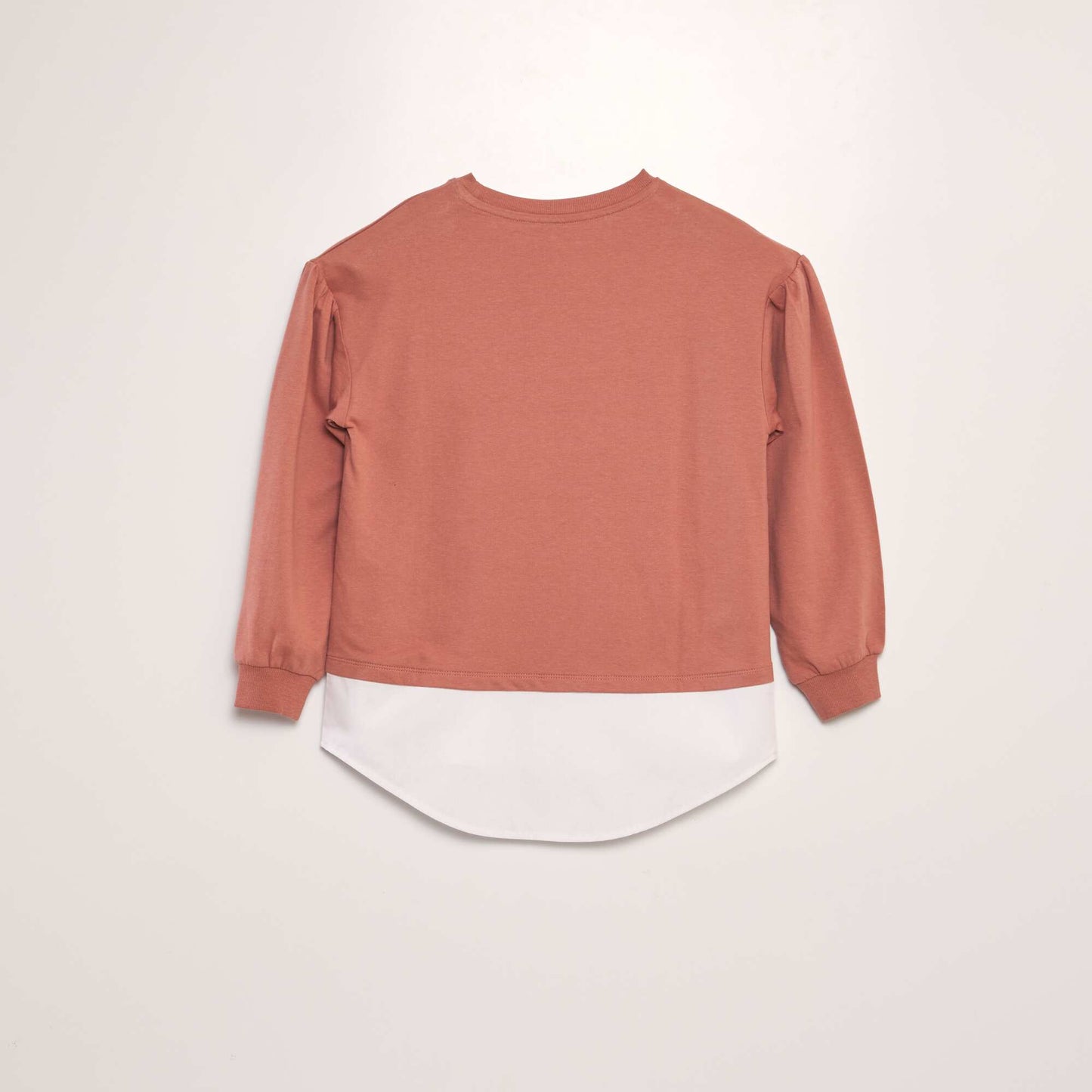 Lightweight sweatshirt with shirt effect PINK