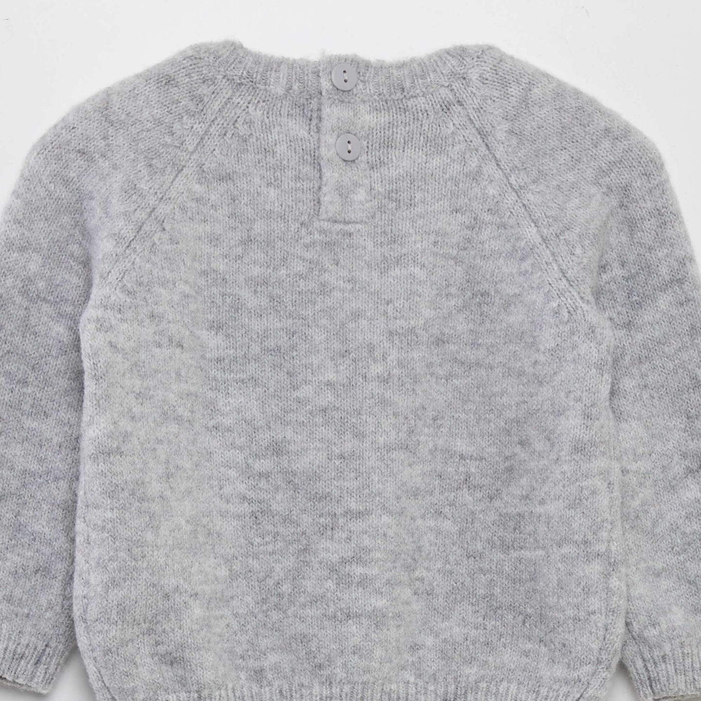 Plain warm knit sweater GREY