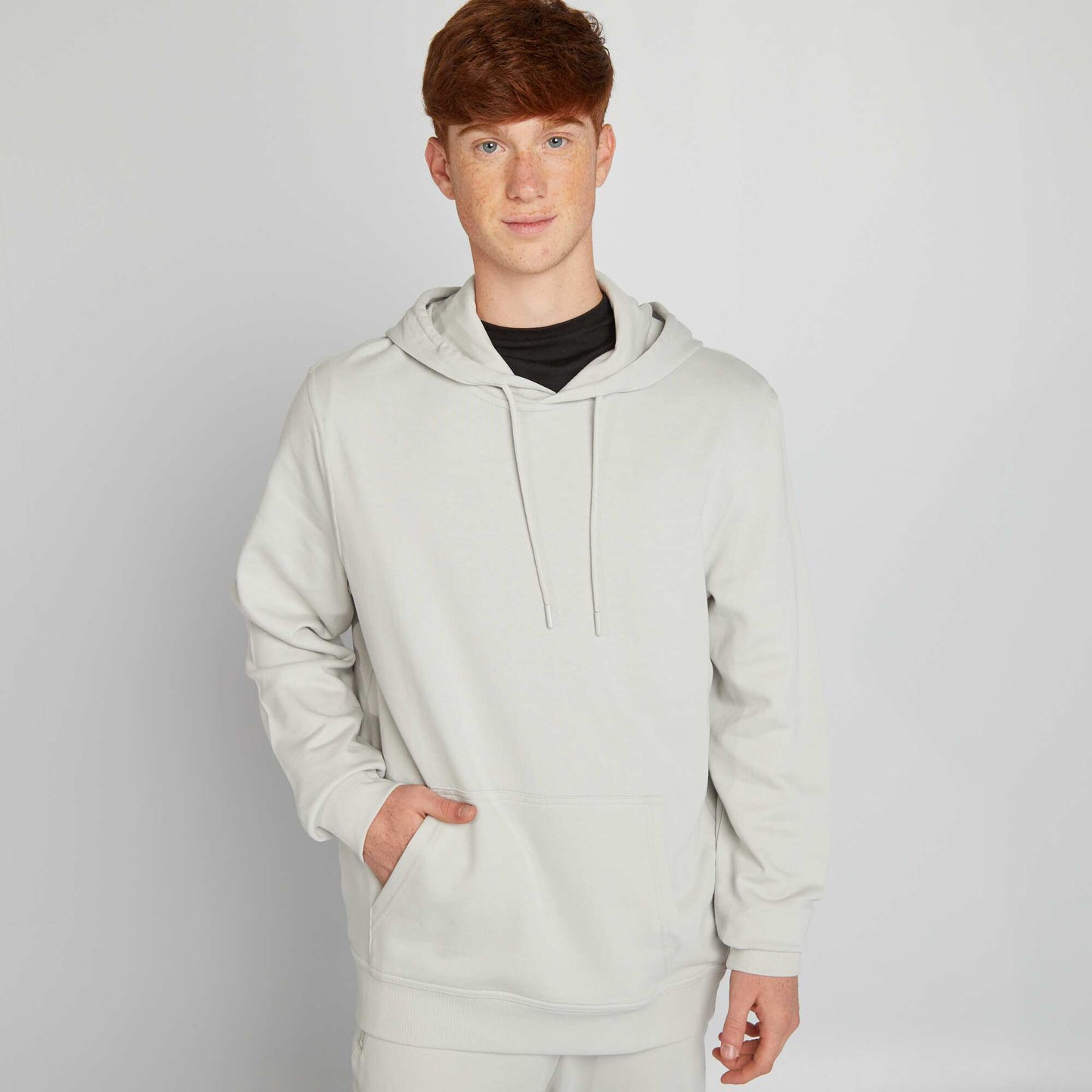 Lightweight sweatshirt fabric hoodie GREY