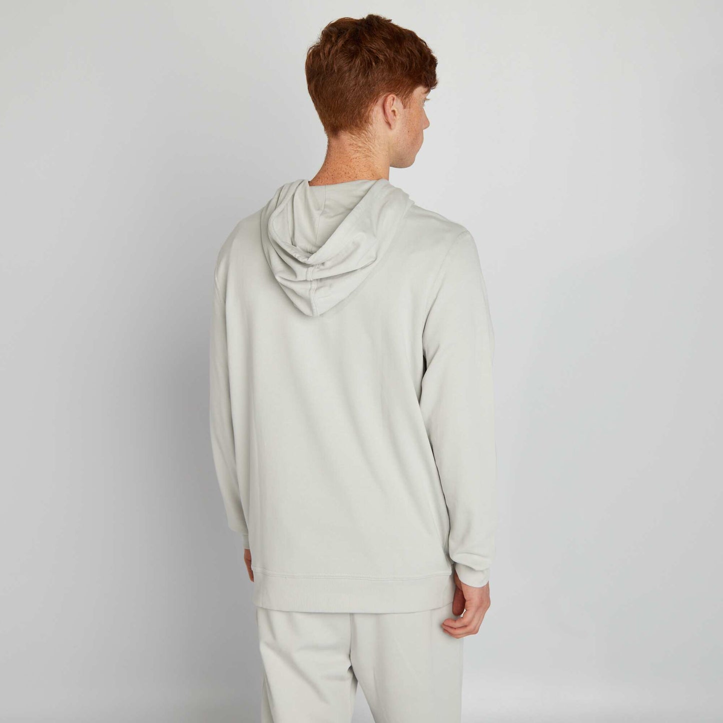 Lightweight sweatshirt fabric hoodie GREY