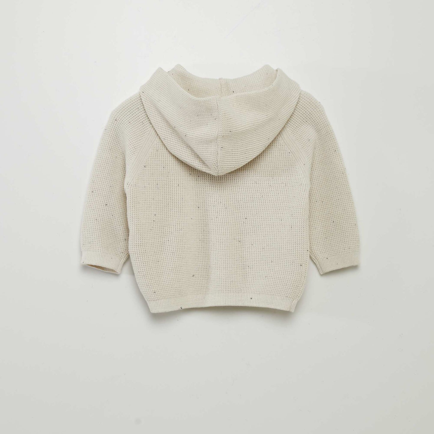 Hooded knit cardigan BEIGE