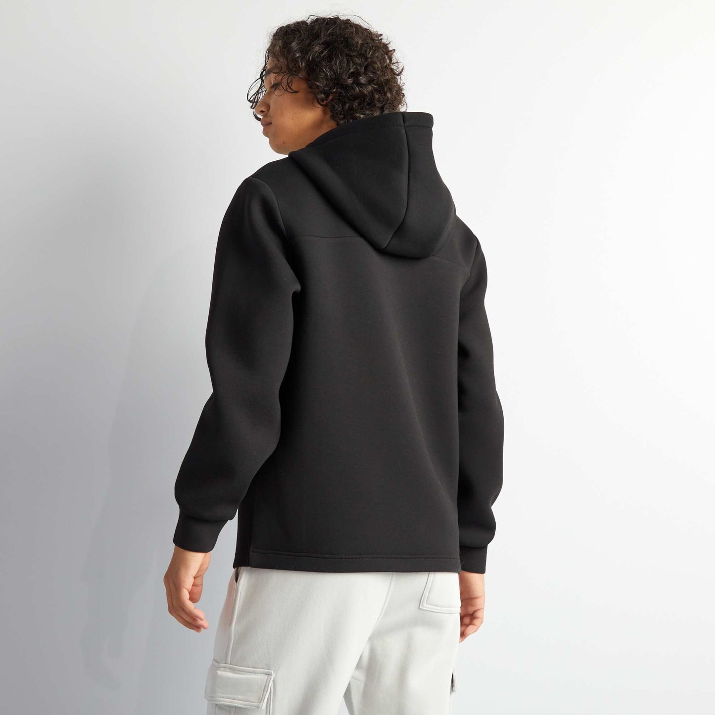 Quilted hoodie black