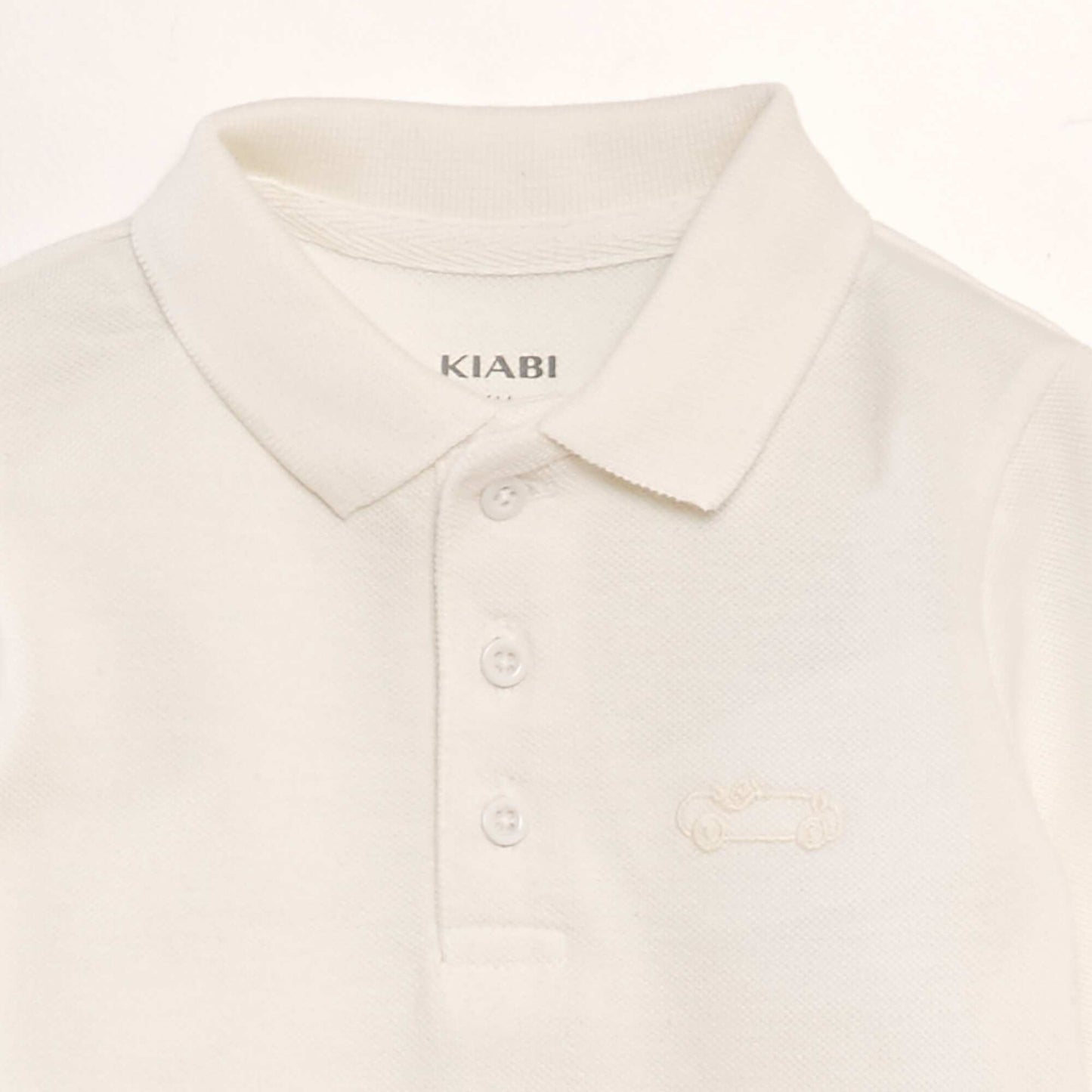 Long-sleeved polo shirt WHITE