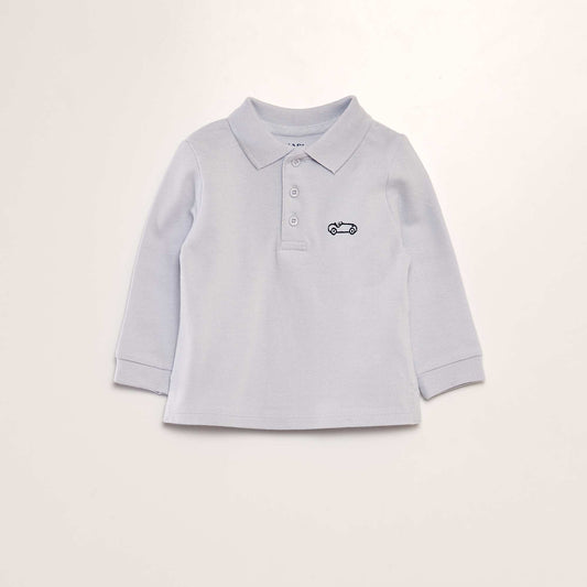 Long-sleeved polo shirt BLUE