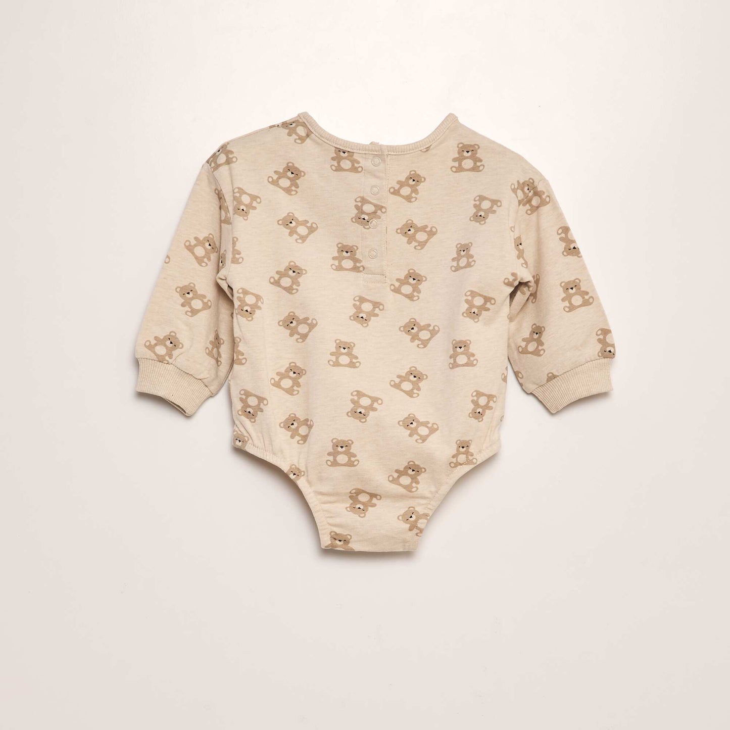 Printed jersey bodysuit BEIGE