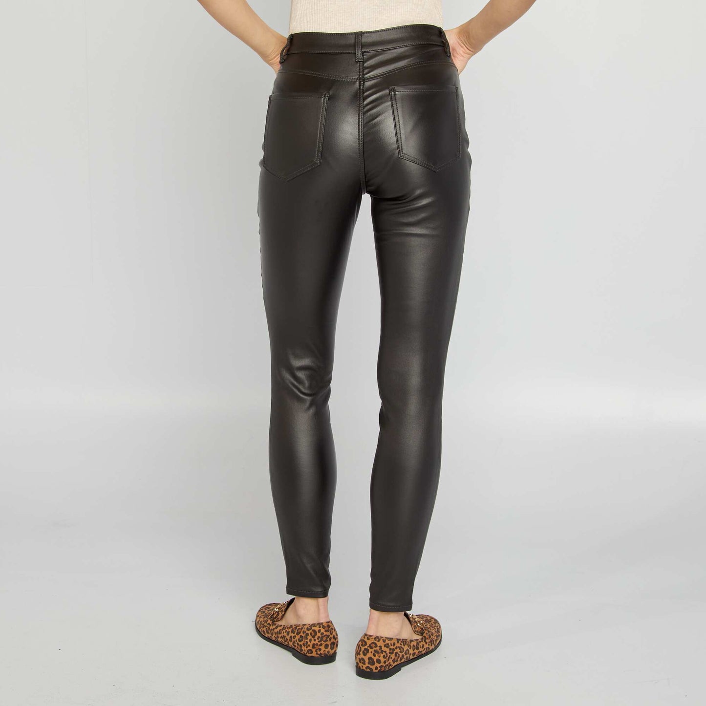 Synthetic trousers black