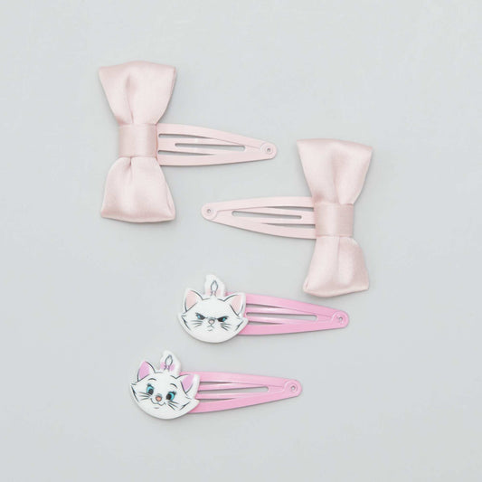 'Disney' hair slides - Pack of 4 PINK