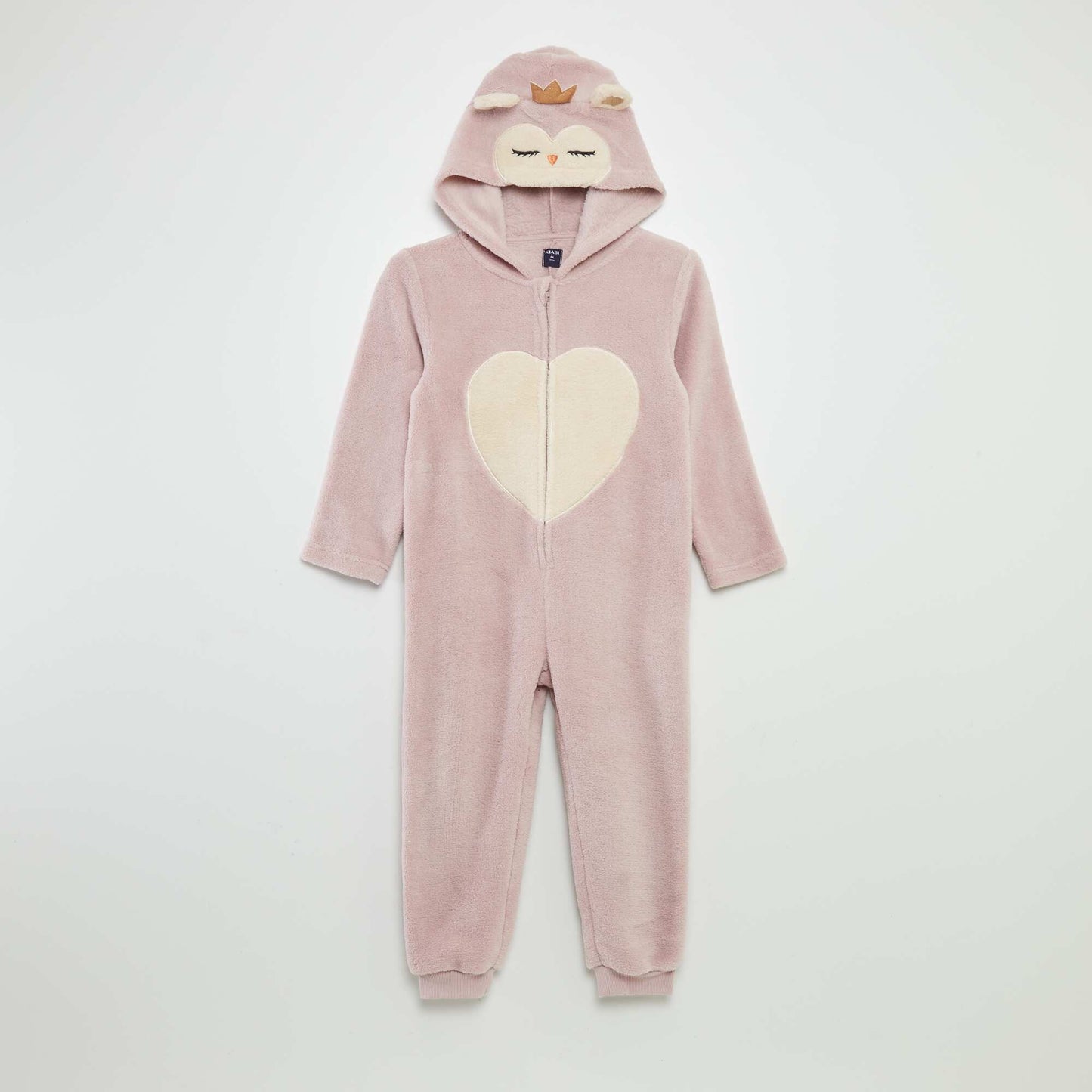 Owl fleece sleep onesie PINK