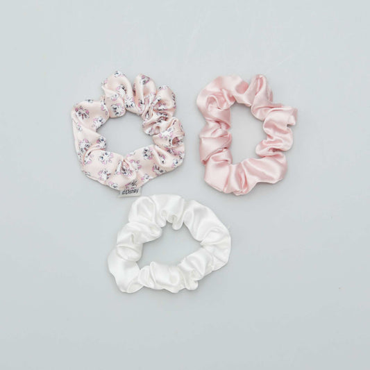 'Disney' satiny scrunchies - Pack of 3 PINK