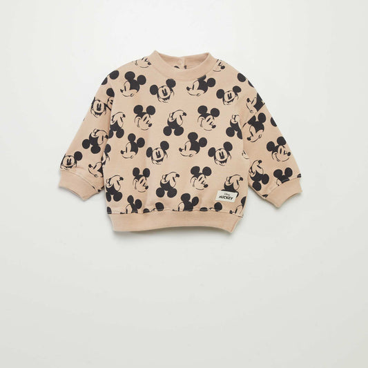 'Disney' 'Mickey' sweater with round neck BEIGE