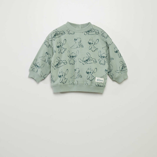 'Disney' 'Stitch' sweater with round neck GREEN