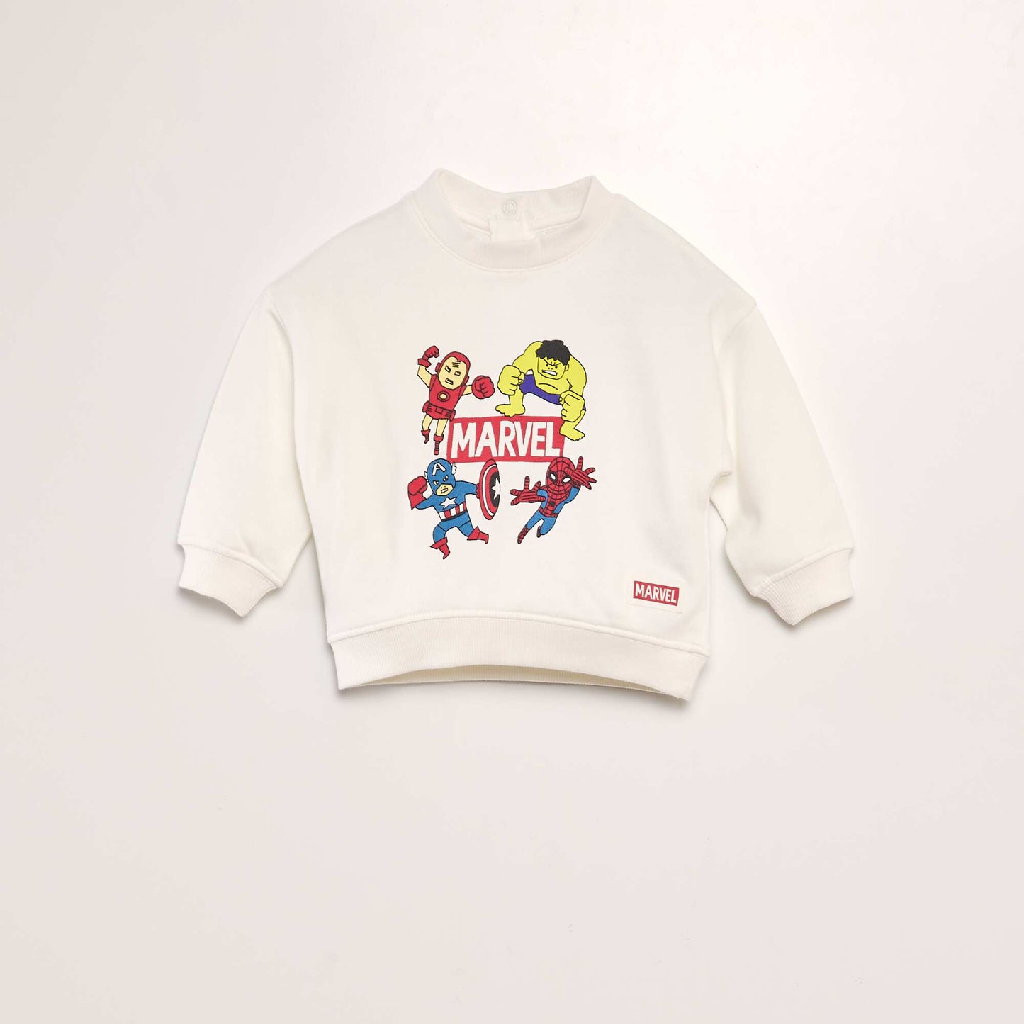 Marvel sweatshirt with round neck WHITE