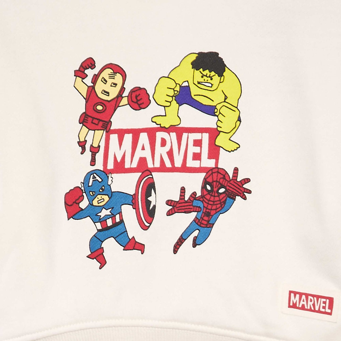 Marvel sweatshirt with round neck WHITE