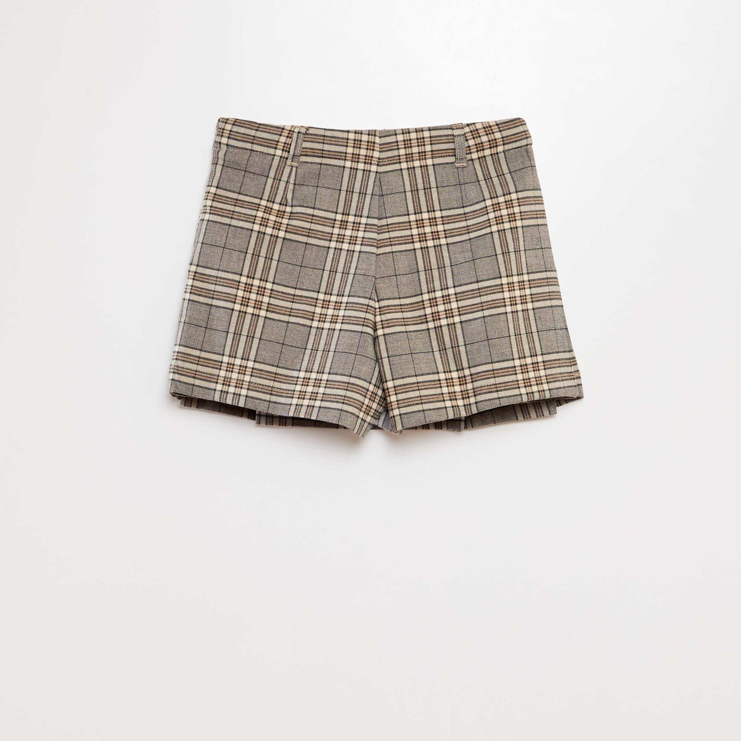 Checked pleated skort GREY