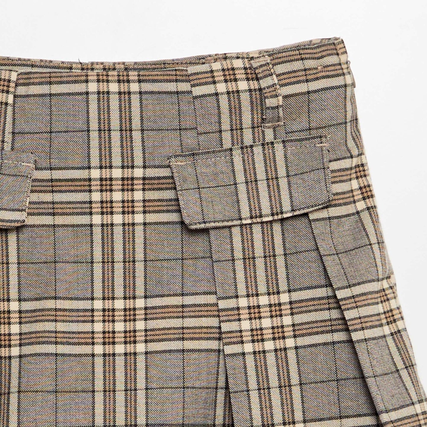 Checked pleated skort GREY