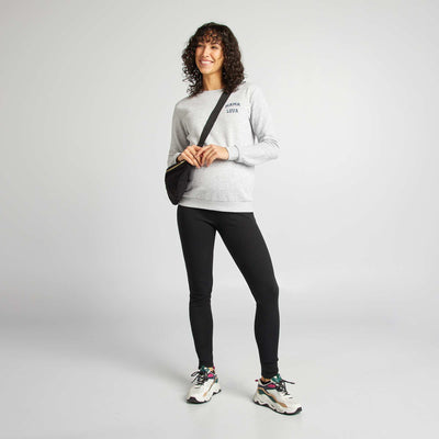 بنطال ضيق مضلع مضلع للحمل أسود