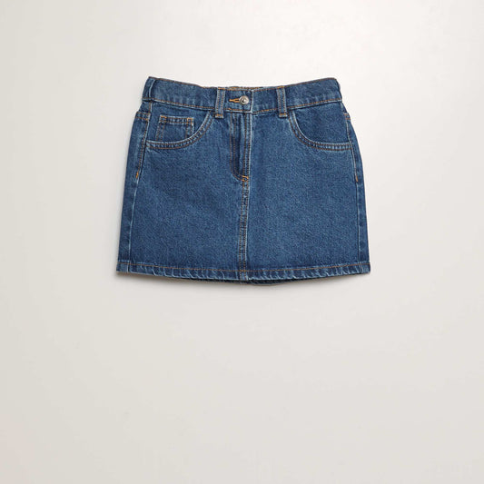 Short denim skirt BLUE