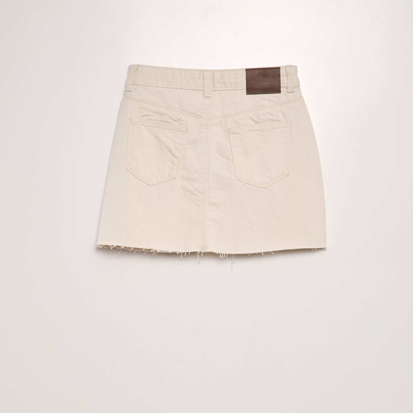 Pleated short skirt WHITE