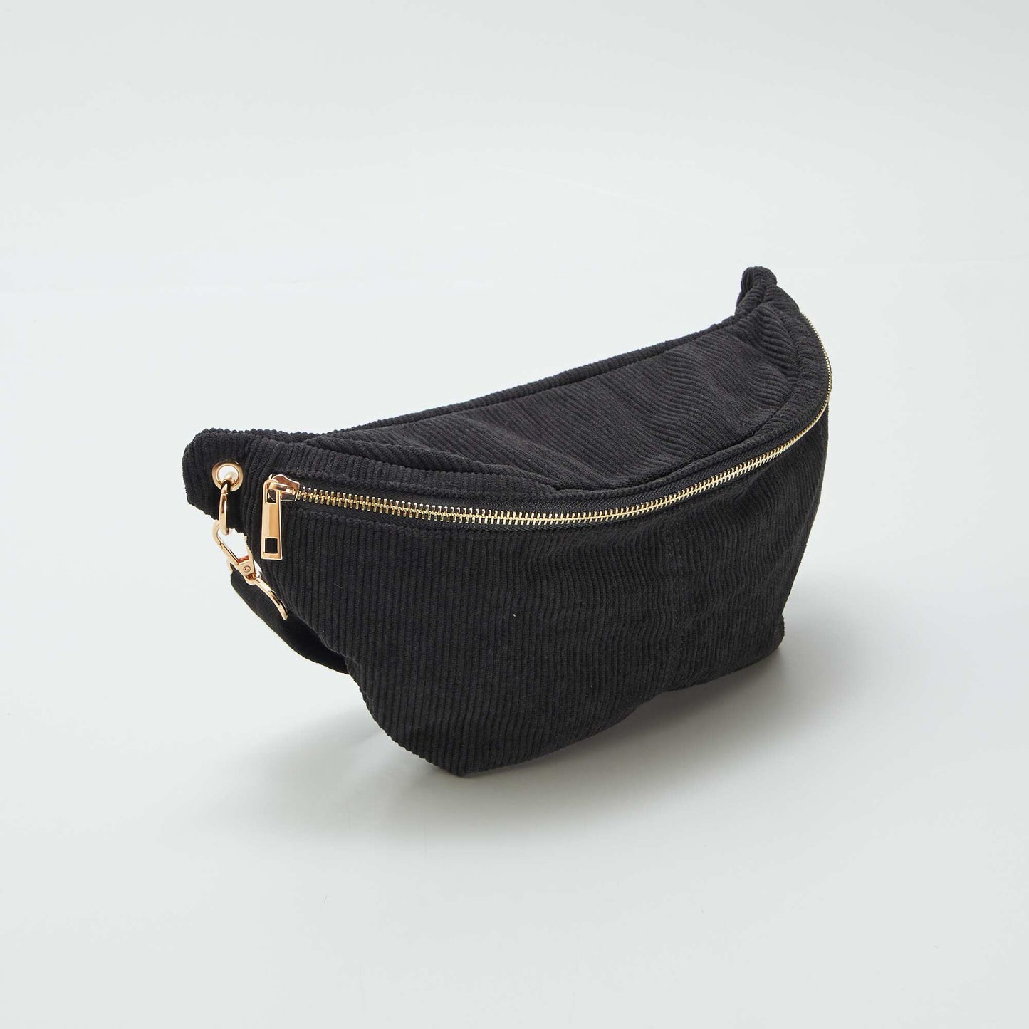 Corduroy waist bag BLACK