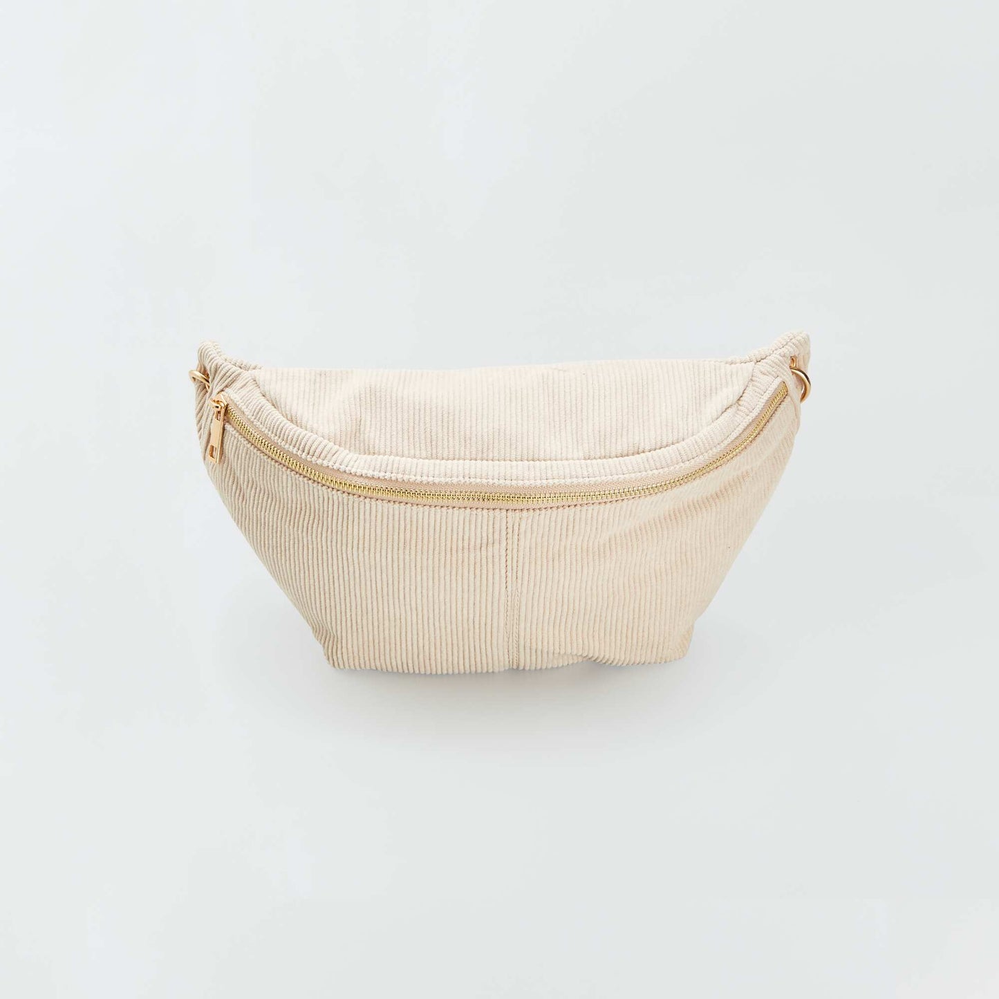 Corduroy waist bag WHITE