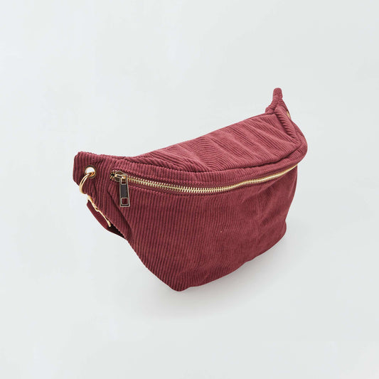 Corduroy waist bag PURPLE