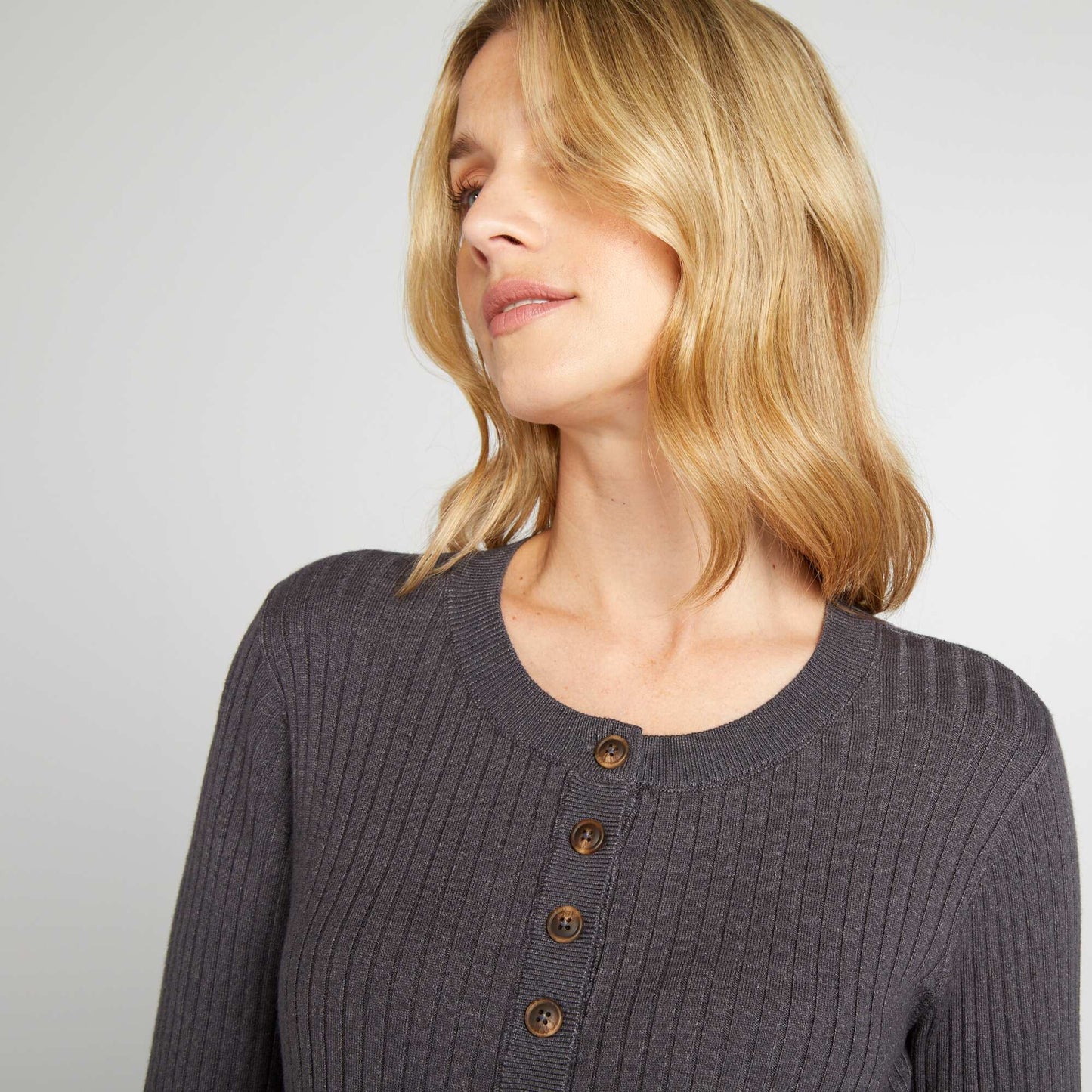 Fine-knit nursing jumper GREY