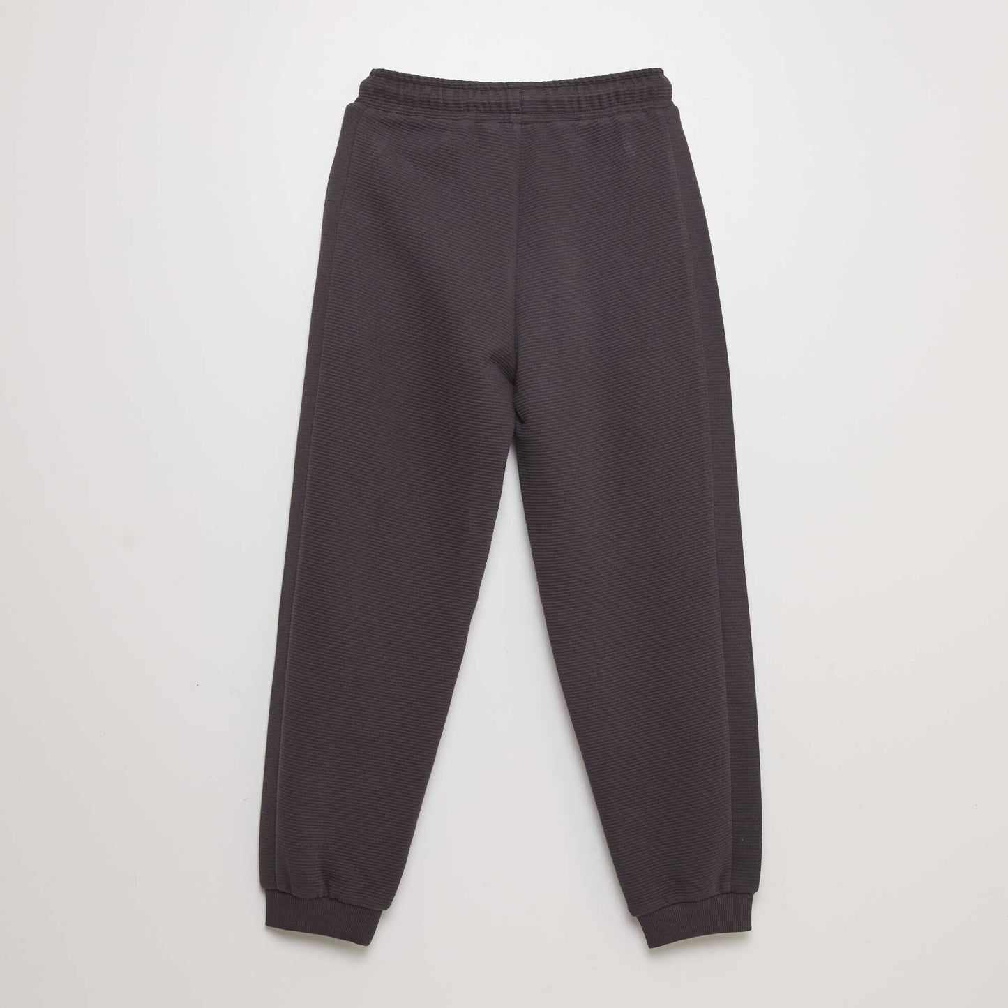 Ottoman knit joggers BLACK