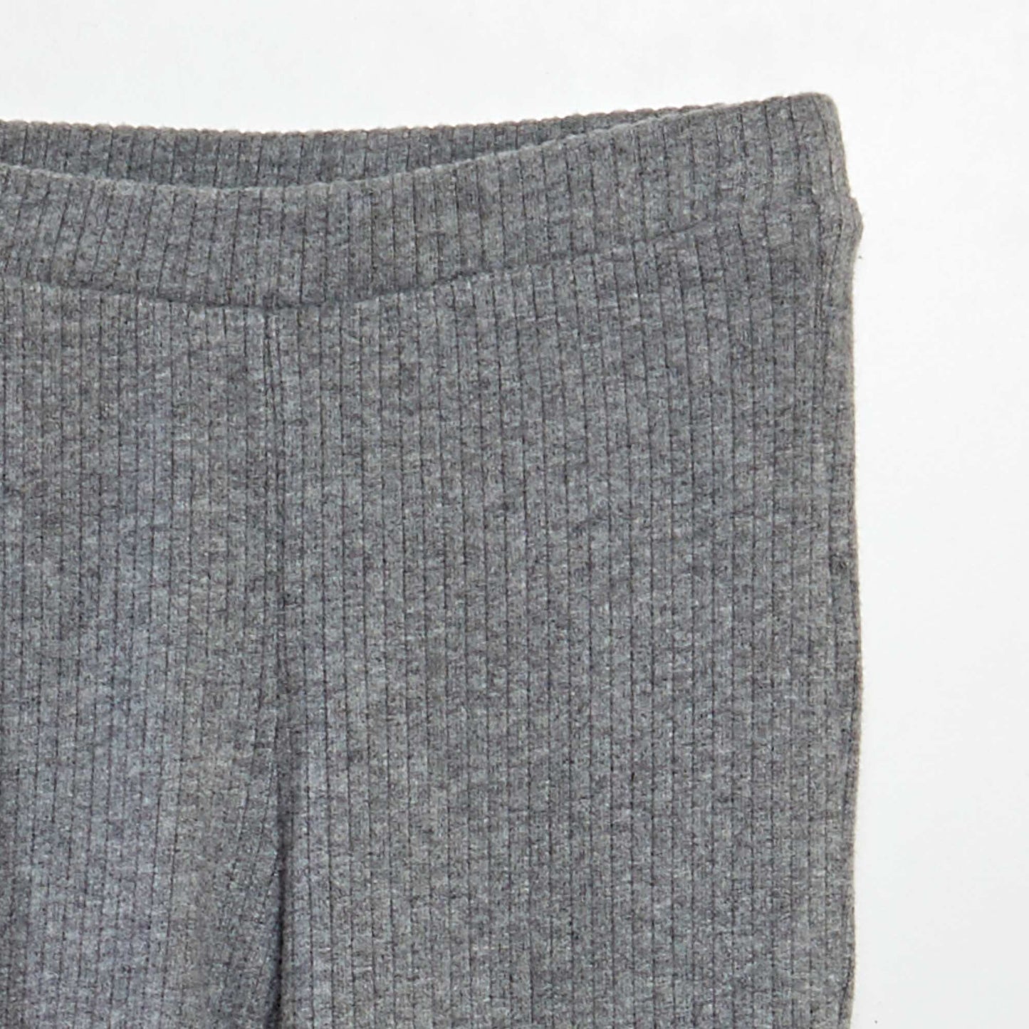 Ribbed flared/bootcut trousers GREY