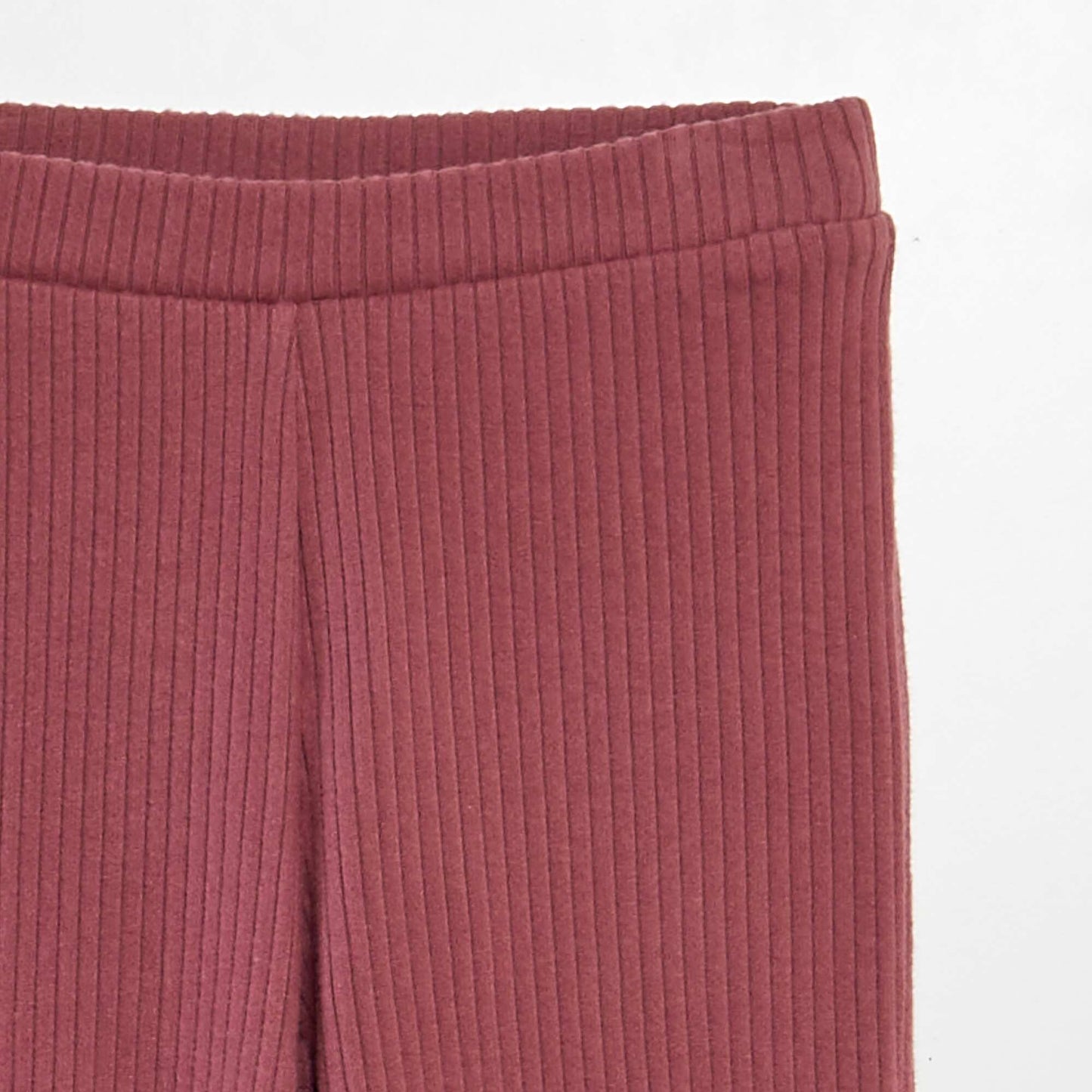 Ribbed flared/bootcut trousers PINK