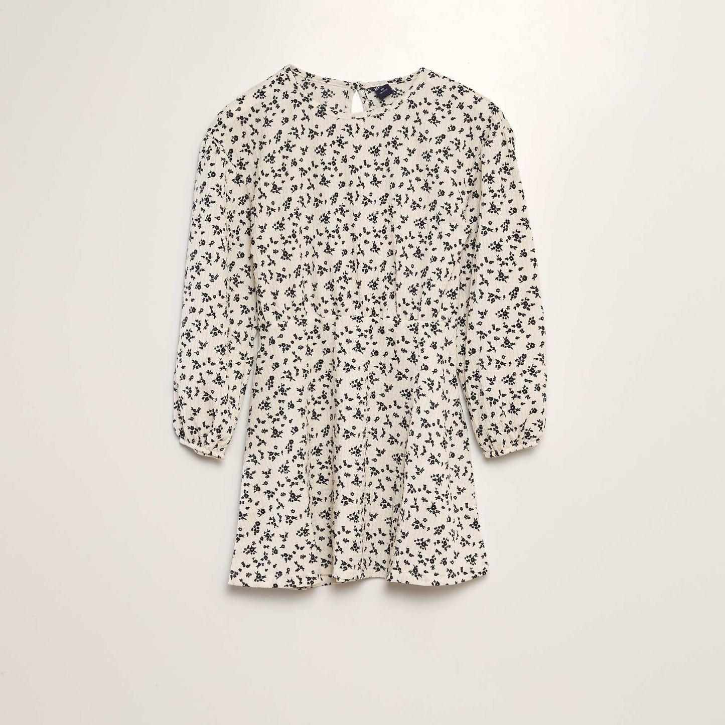 A-line floral print dress BEIGE