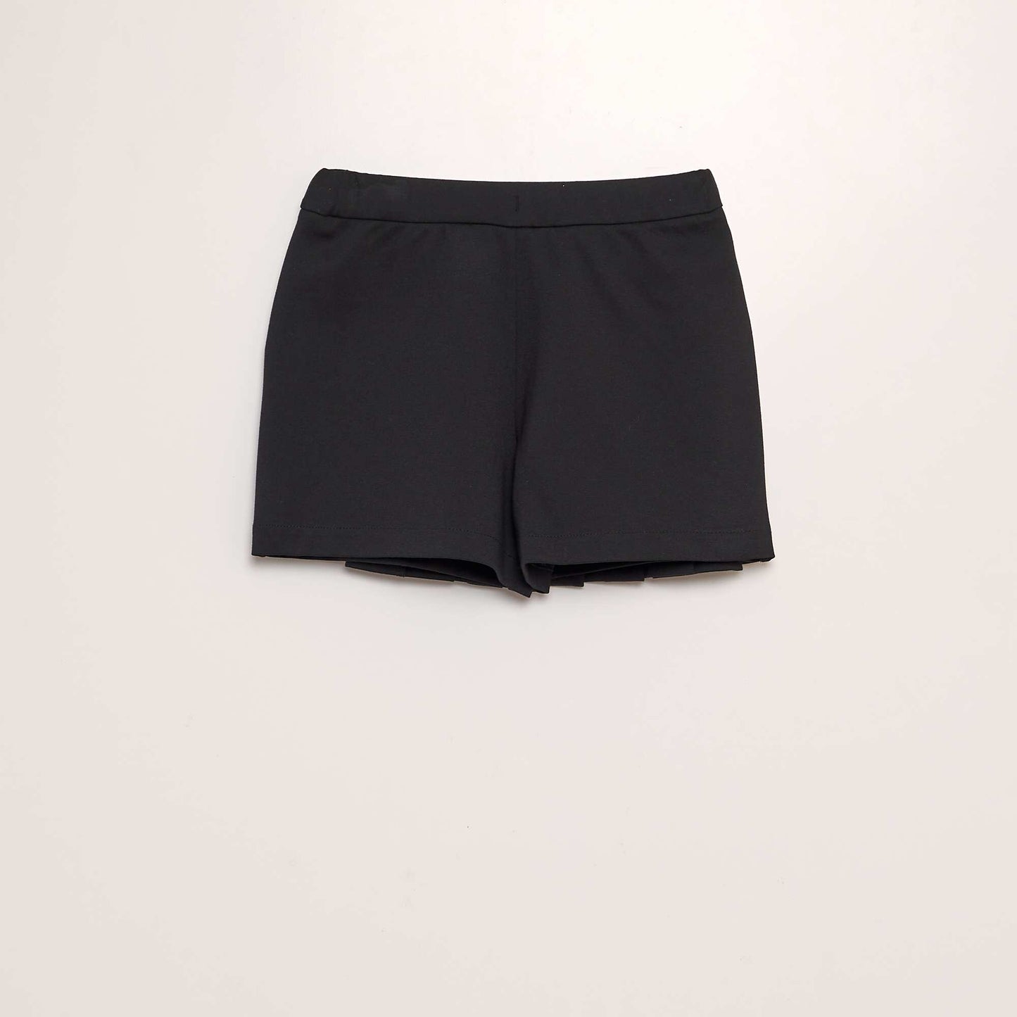 Pleated jersey skort black