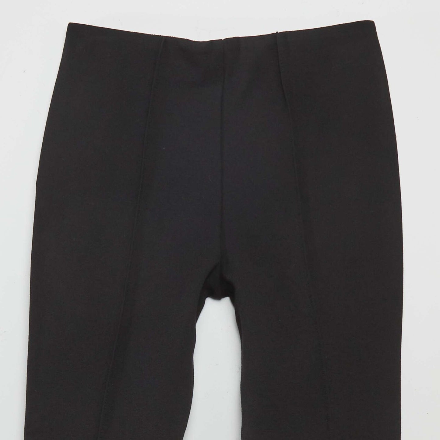 Knit fabric trousers black