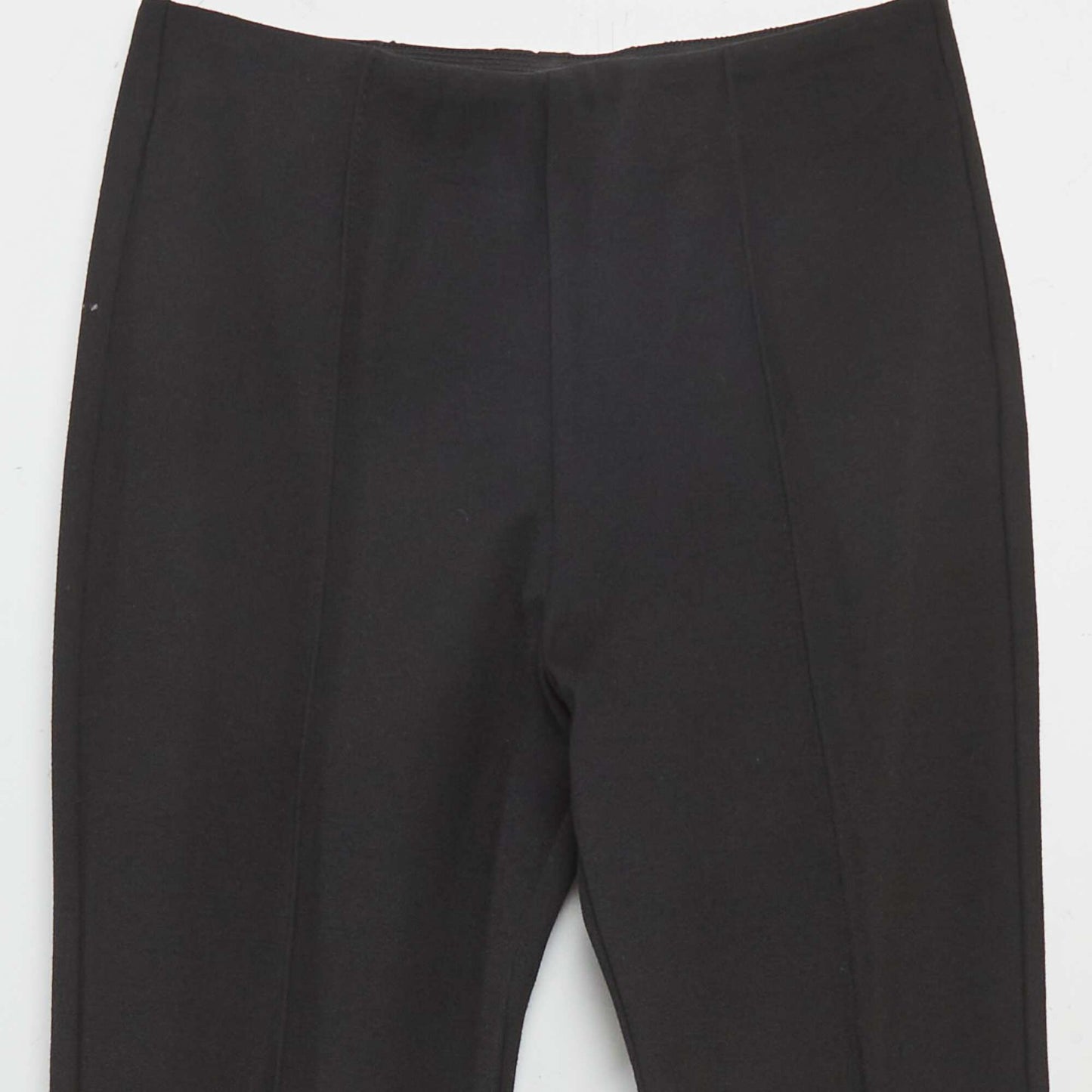 Knit fabric trousers black