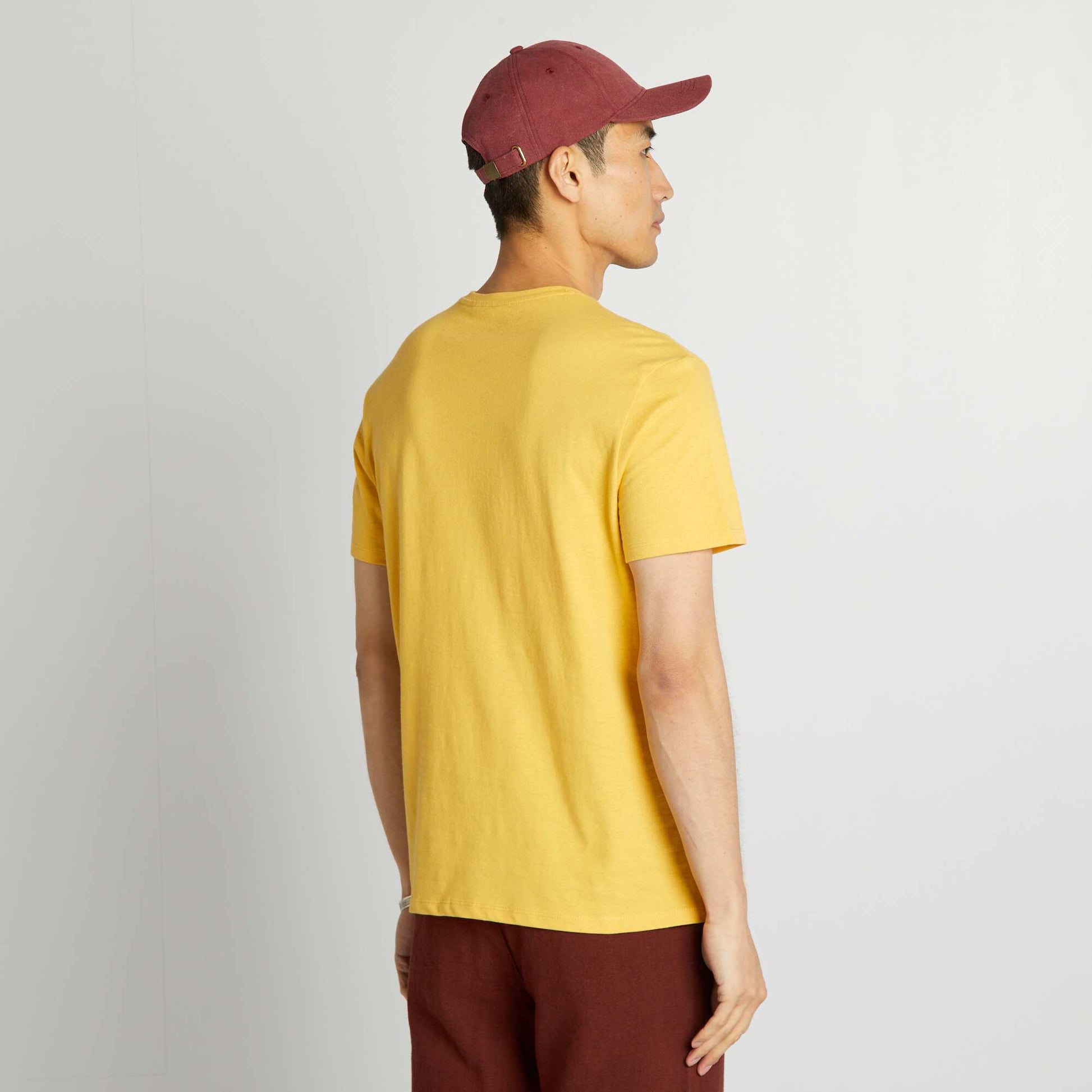 Printed cotton T-shirt YELLOW