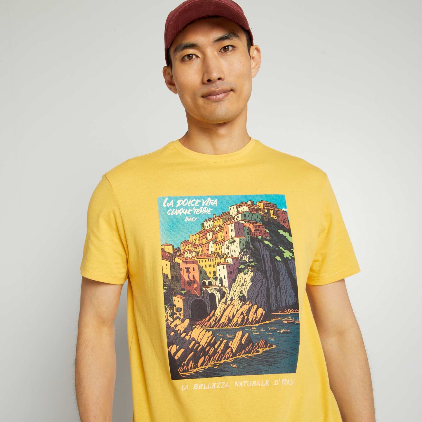 Printed cotton T-shirt YELLOW