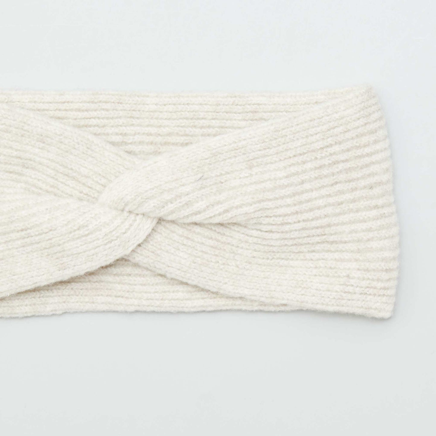 Cable-knit headband beige