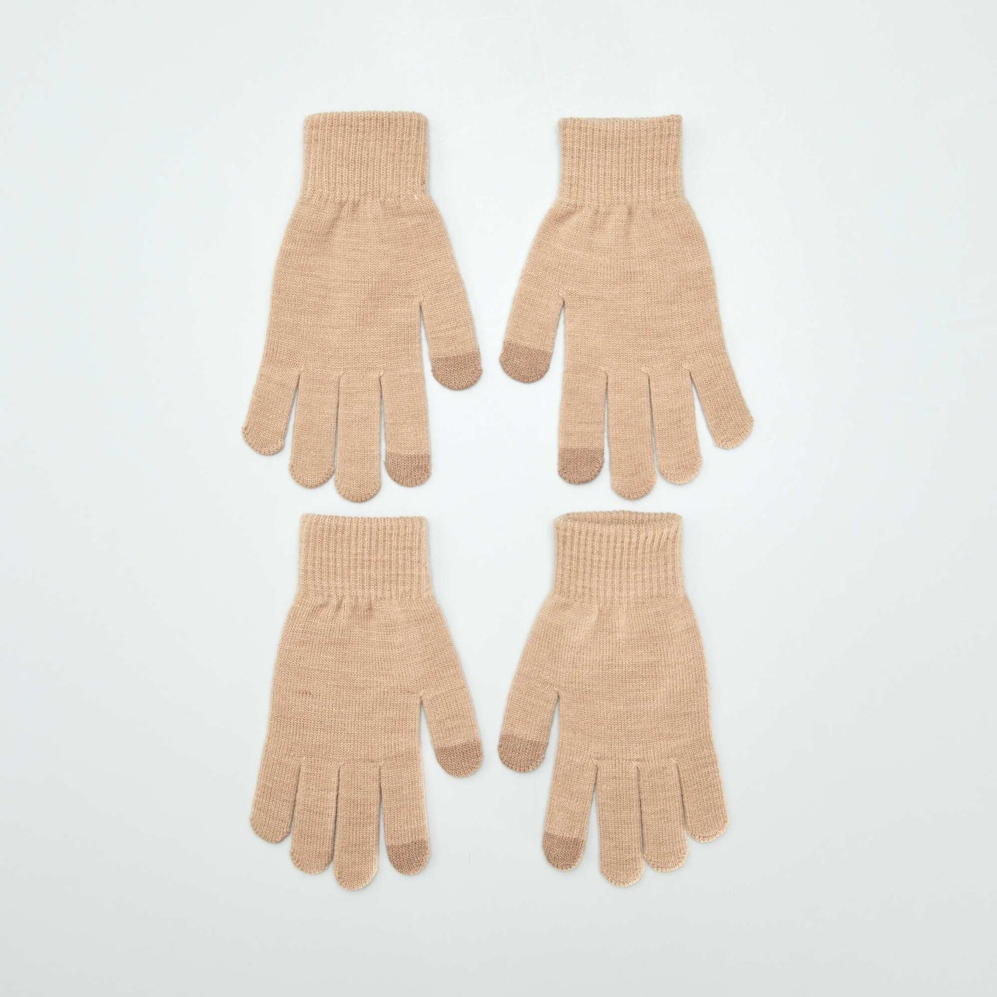 Pack of 2 pairs of gloves BROWN