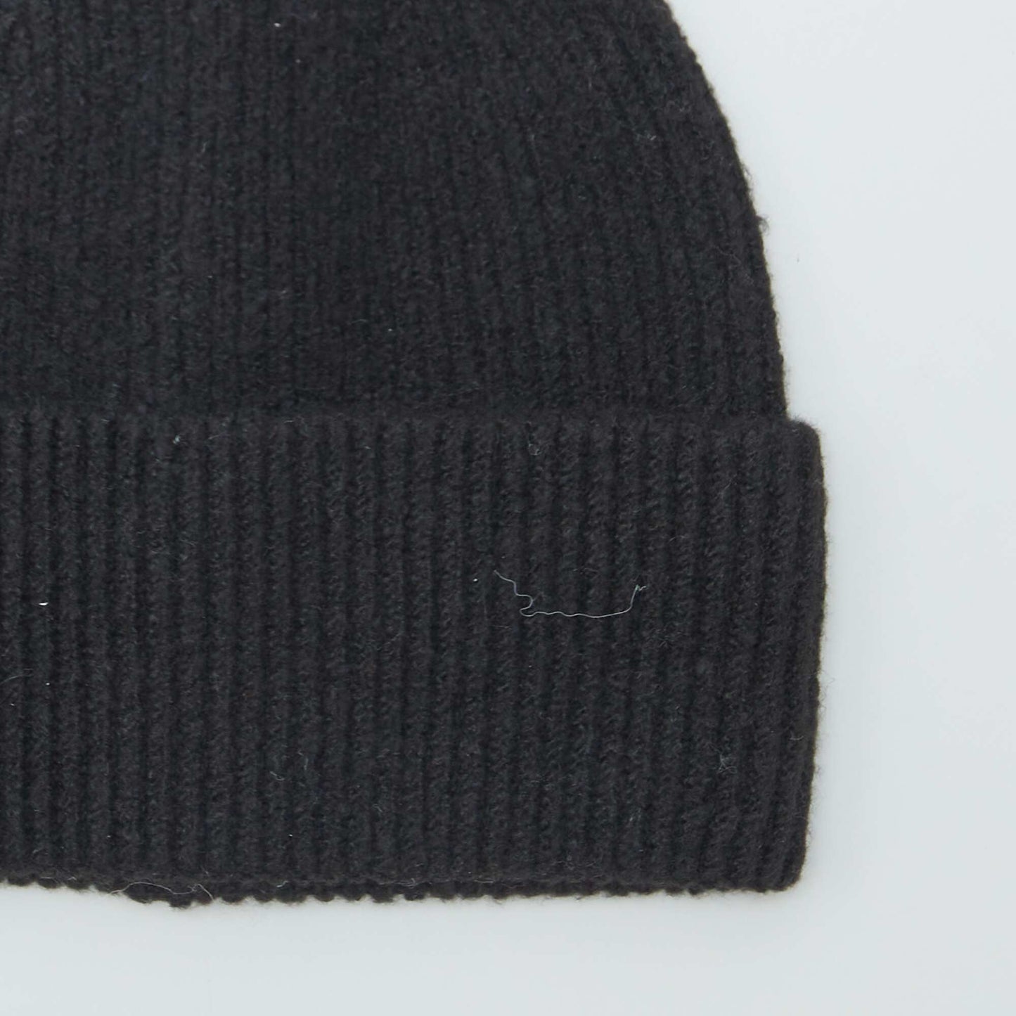 Cuffed knit beanie BLACK