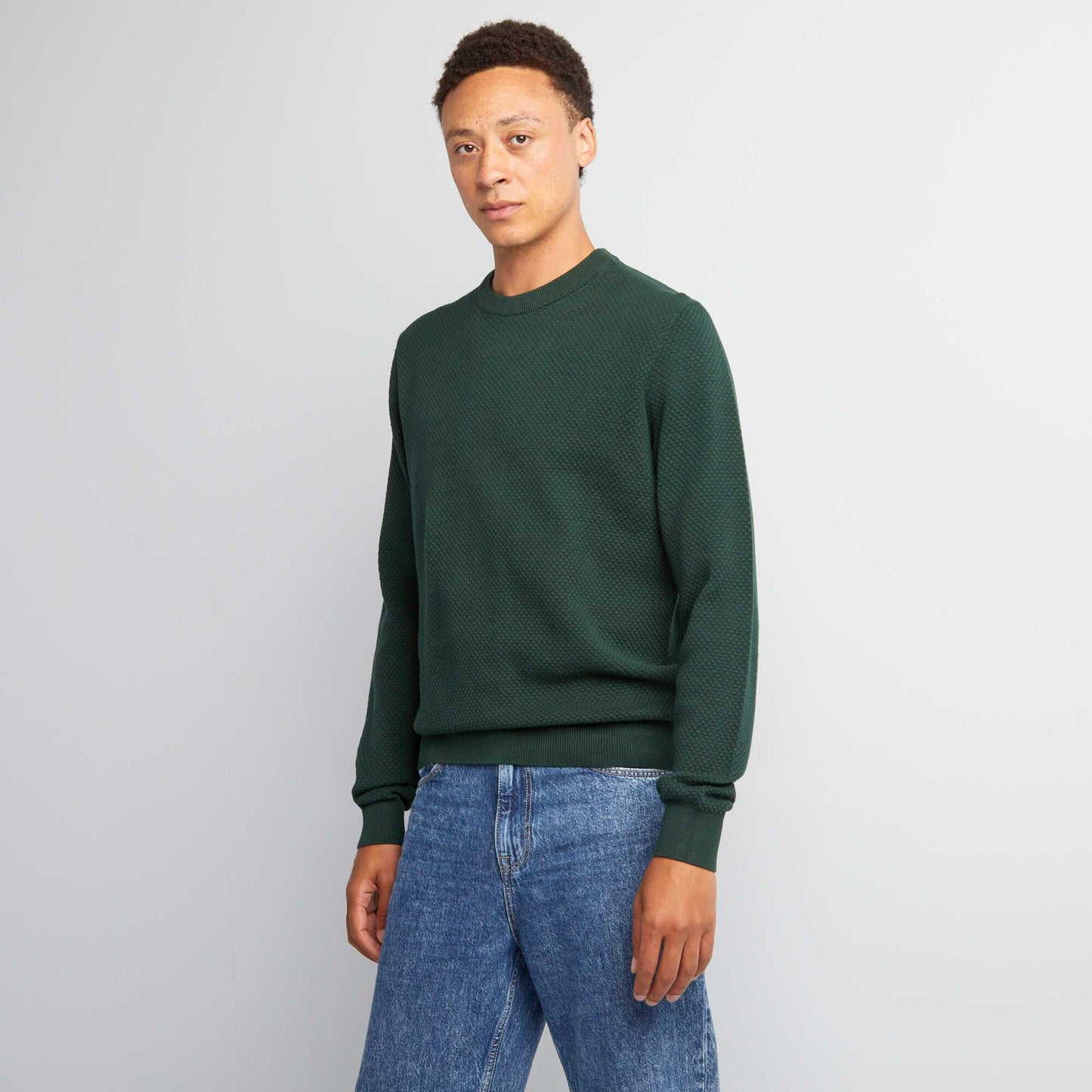 Fancy knit sweater GREEN