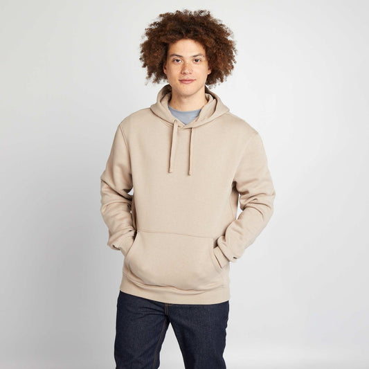 Plain hoodie beige