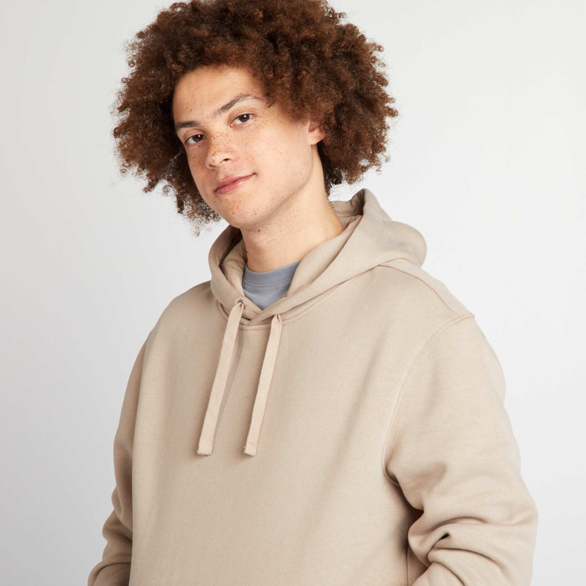 Plain beige hoodie sale