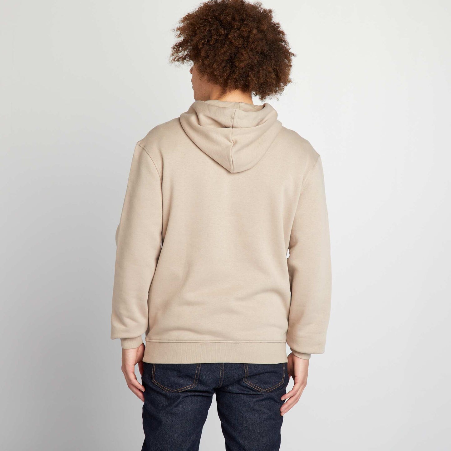 Plain hoodie beige