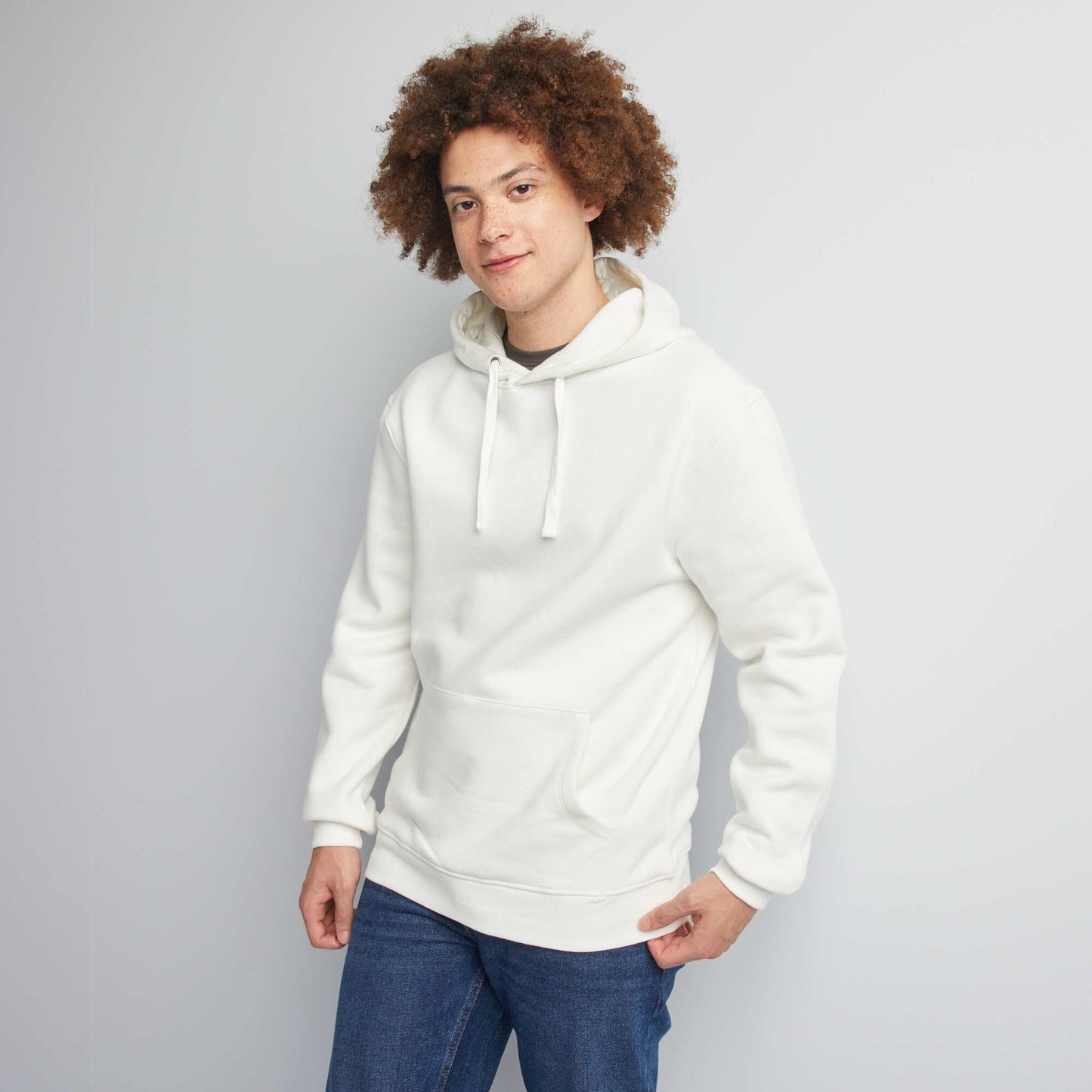 Plain hoodie WHITE