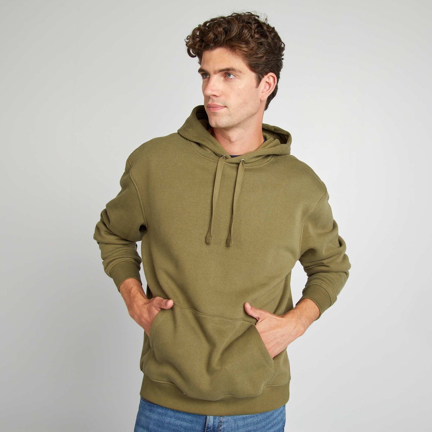 Plain hoodie KHAKI