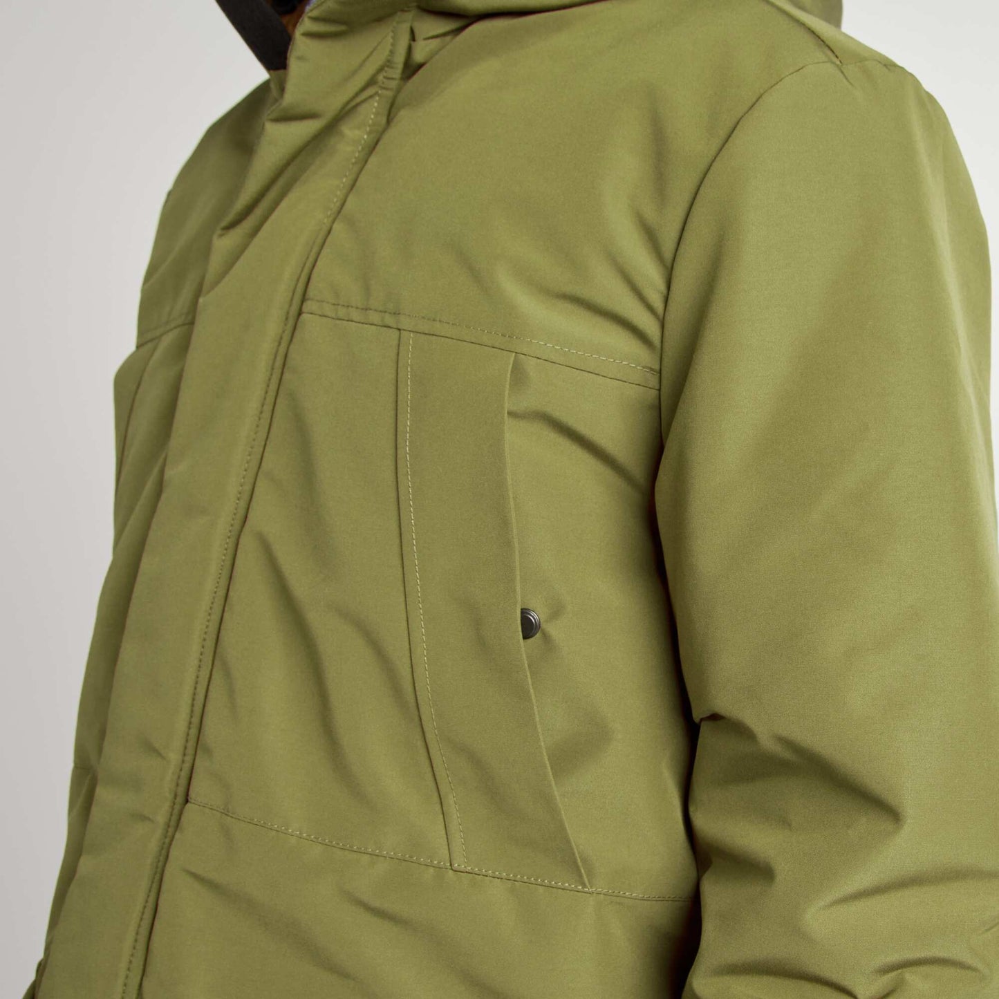 Thick hooded parka BEIGE