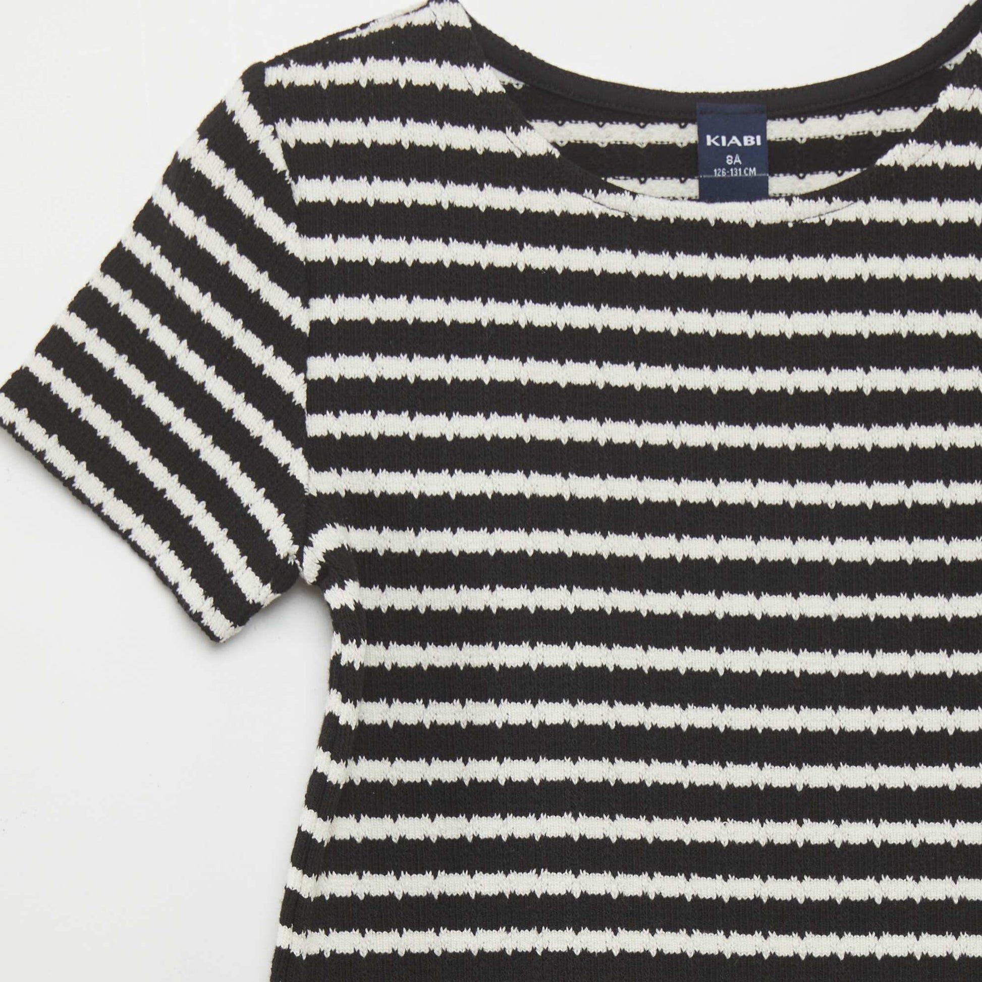 Striped T-shirt and trousers set - 2-piece set BLACK